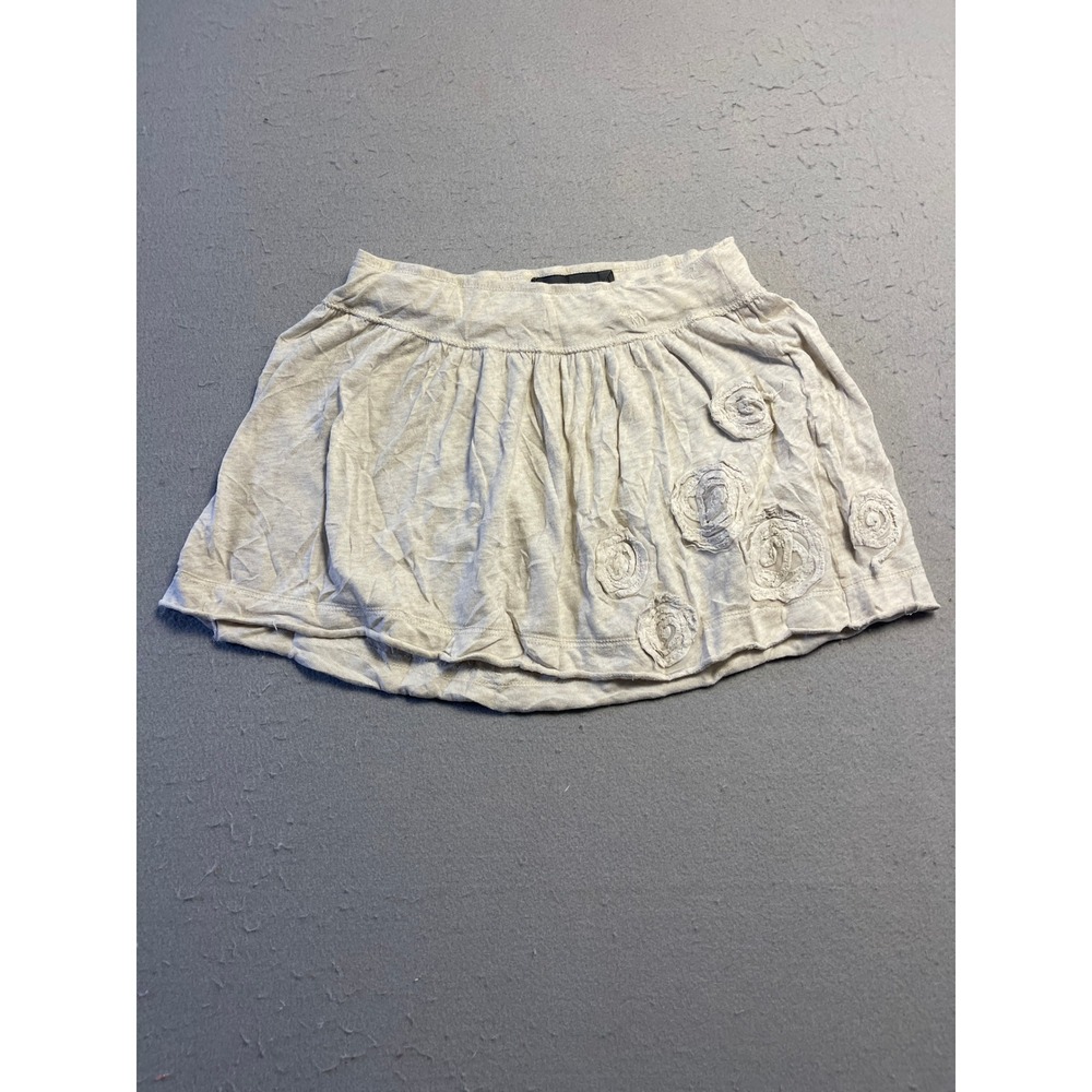 Abercrombie & Fitch Skirt Cotton Blend Oatmeal Rosette XS Womens